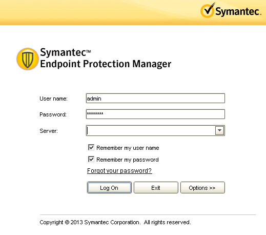 Symantec EndPoint Protection Ekran Görüntüsü