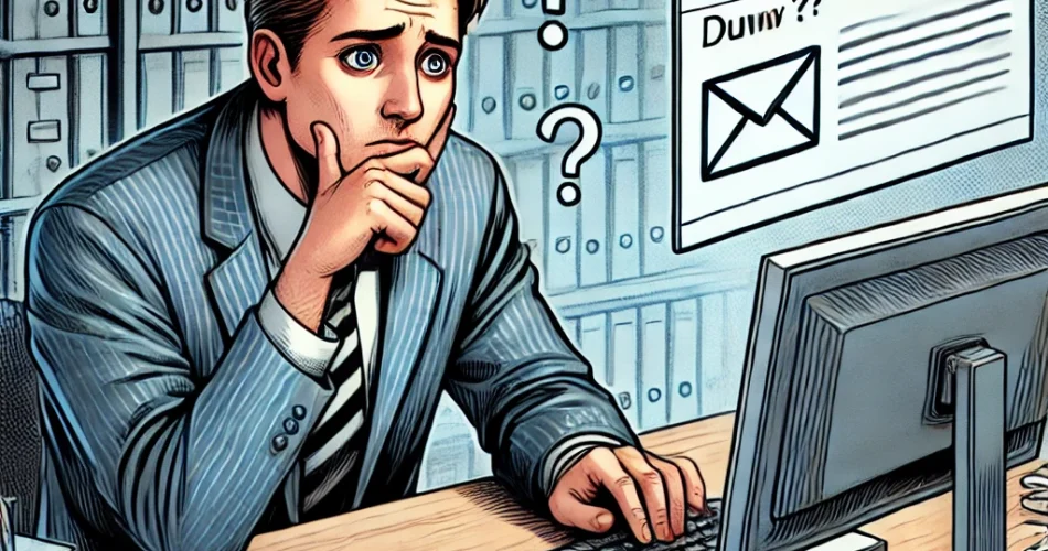 looking worried and thoughtful as they stare at a computer screen