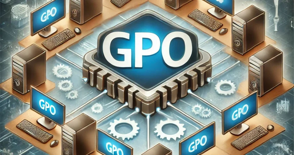 The image shows a network of computers bein